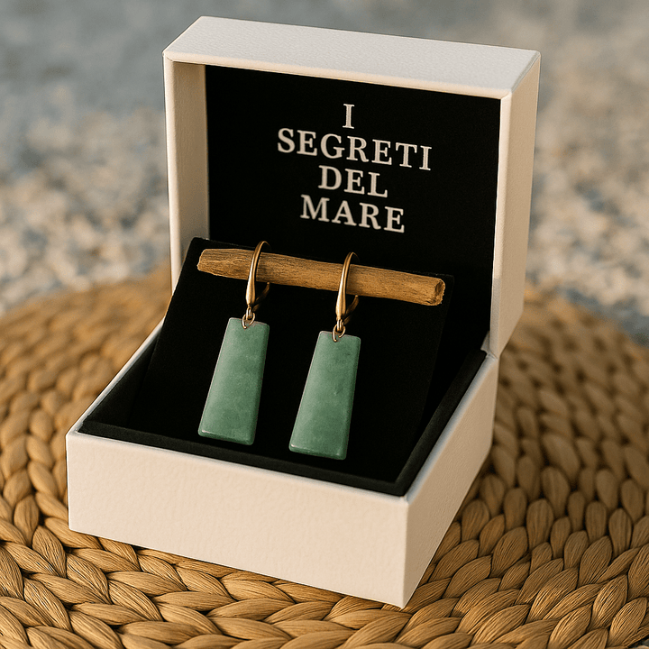 Malou | Boucles d'Oreilles Vert Émeraude