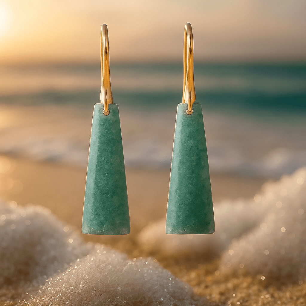 Malou | Boucles d'Oreilles Vert Émeraude