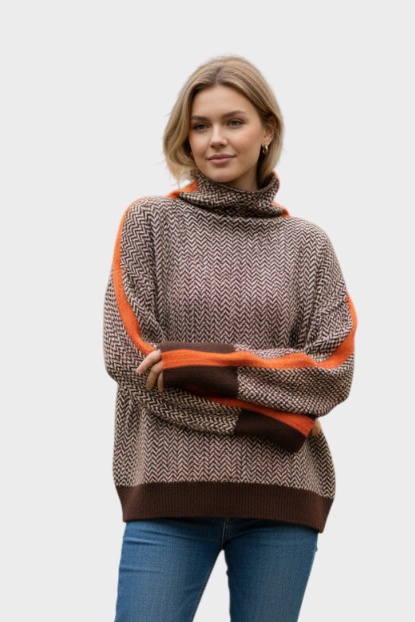 Marie | Pull en laine à col montant