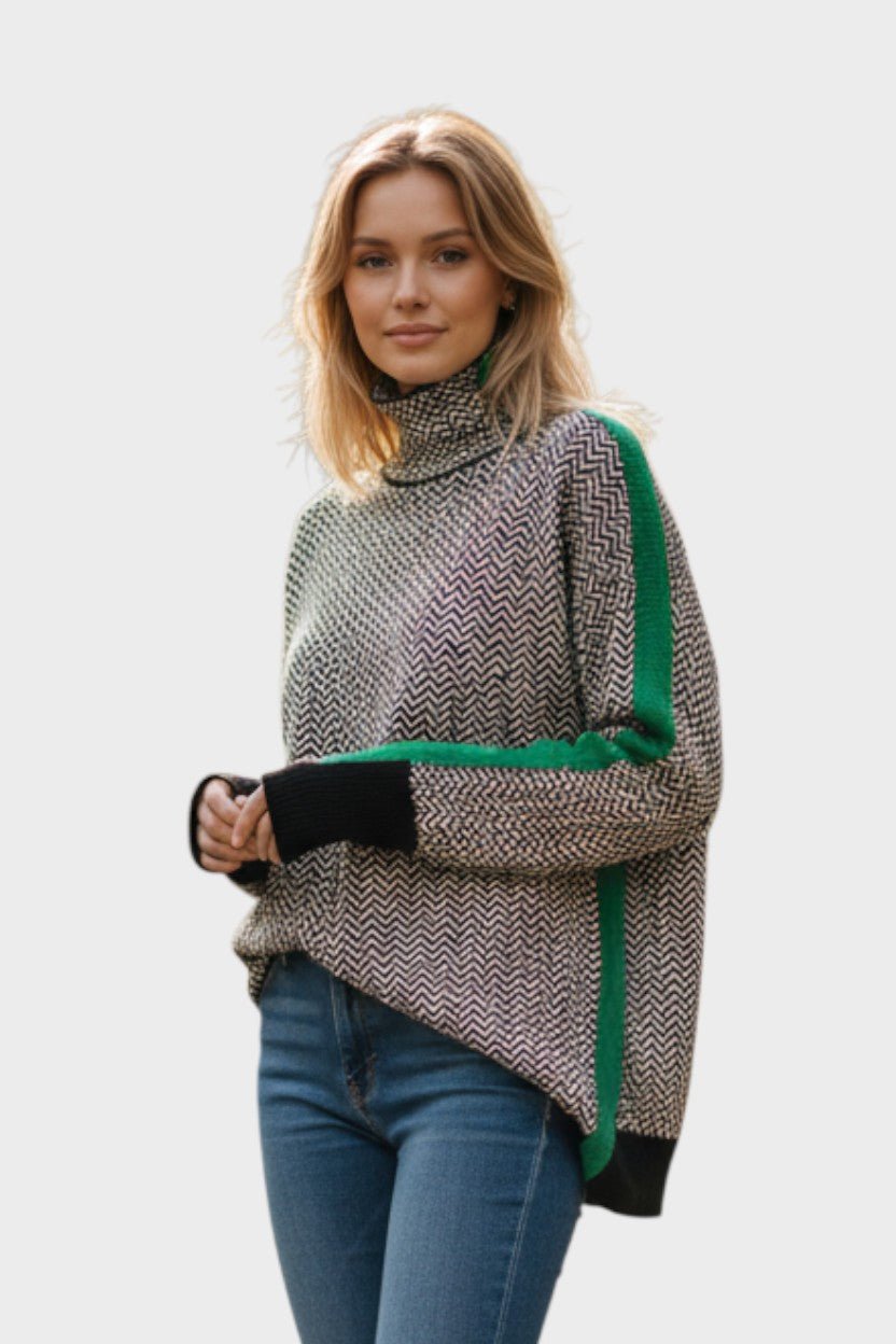 Marie | Pull en laine à col montant
