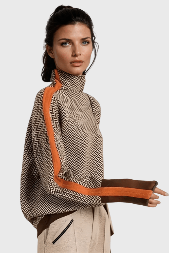 Marie | Pull en laine à col montant