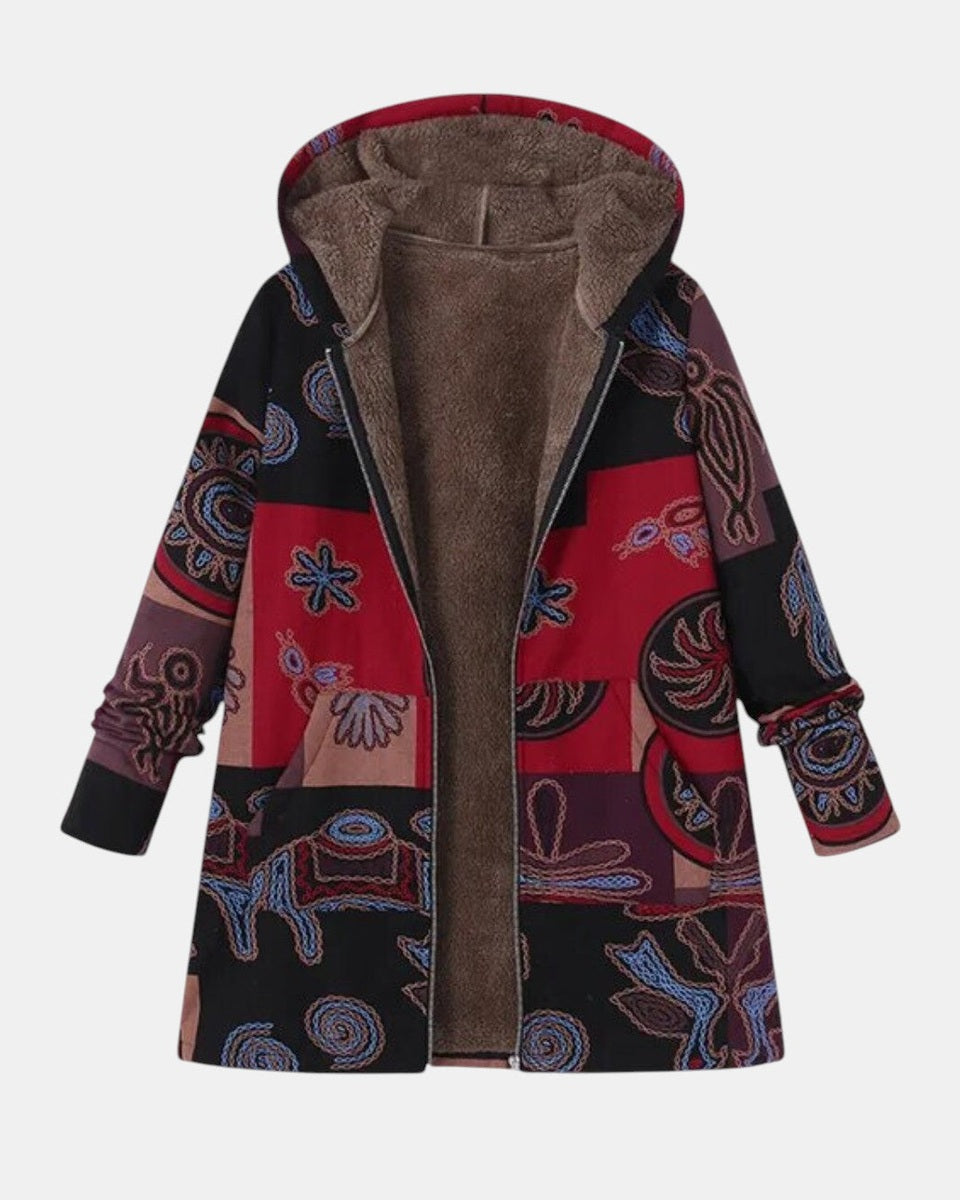 Marina | Veste Hoodie Patchwork Boho Abstrait