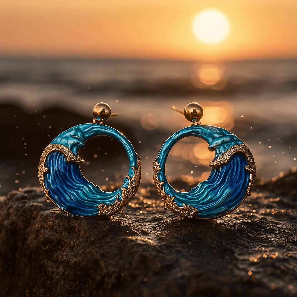 Mette | Boucles d'oreilles peintes à la main