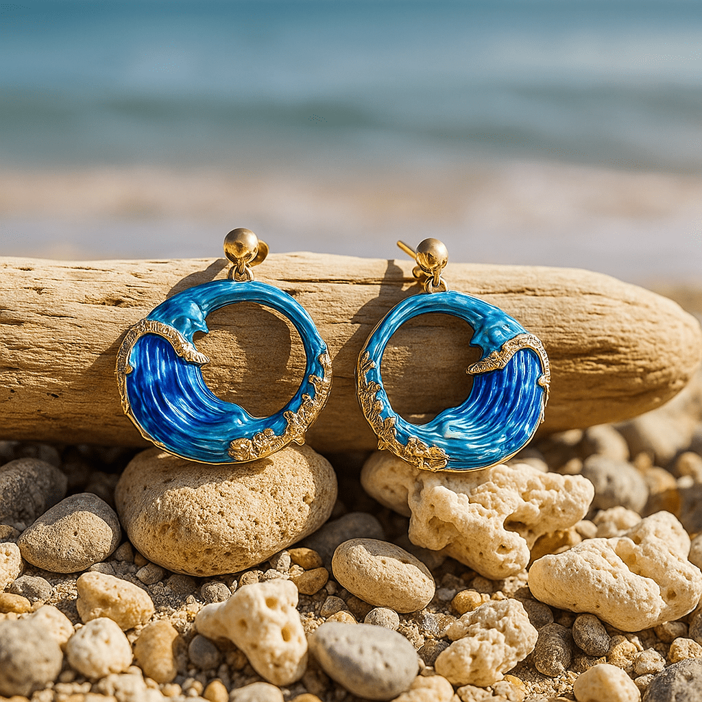 Mette | Boucles d'oreilles peintes à la main