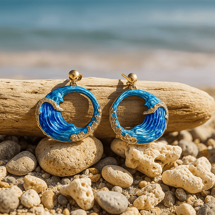 Mette | Boucles d'oreilles peintes à la main