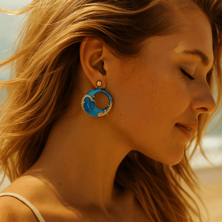 Mette | Boucles d'oreilles peintes à la main