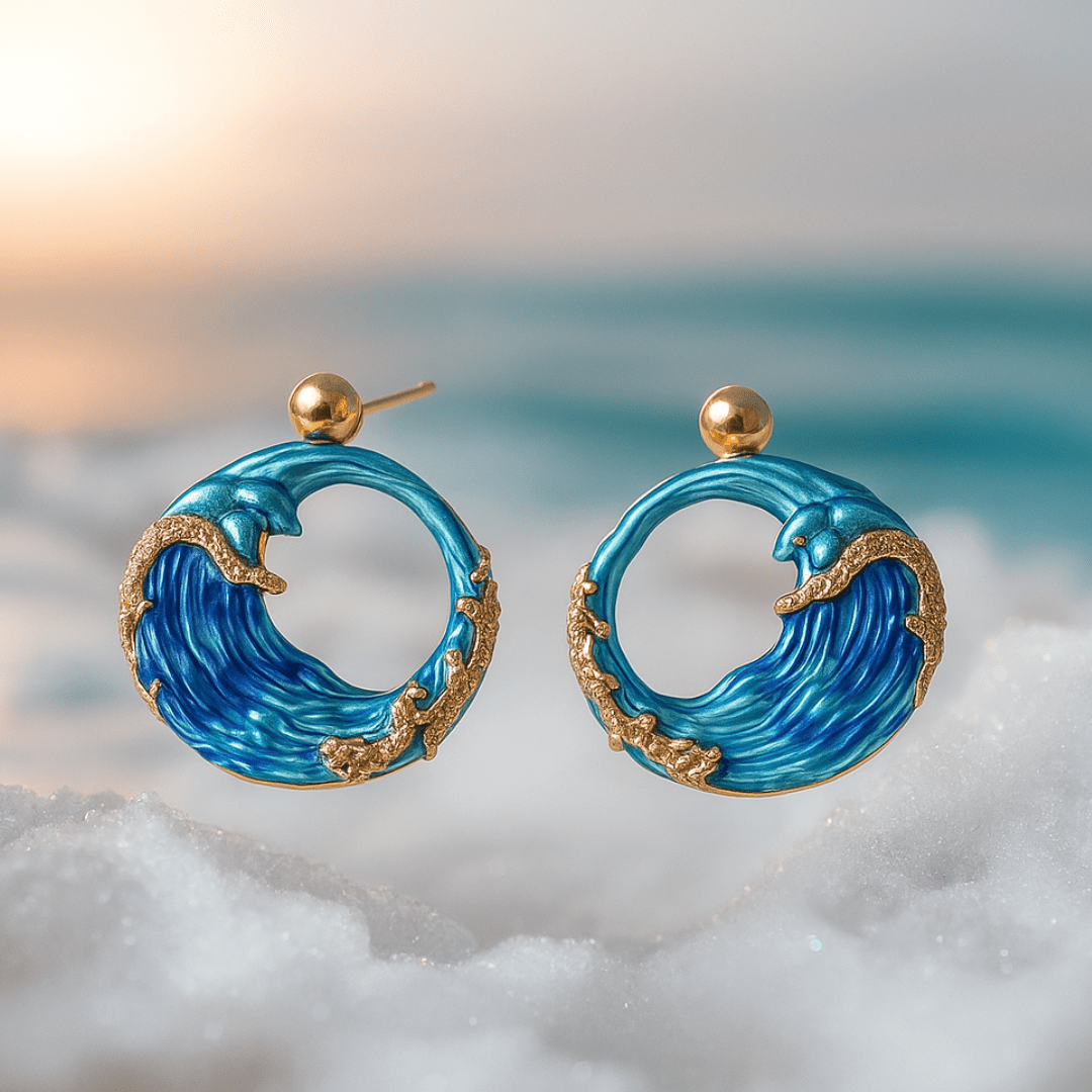 Mette | Boucles d'oreilles peintes à la main