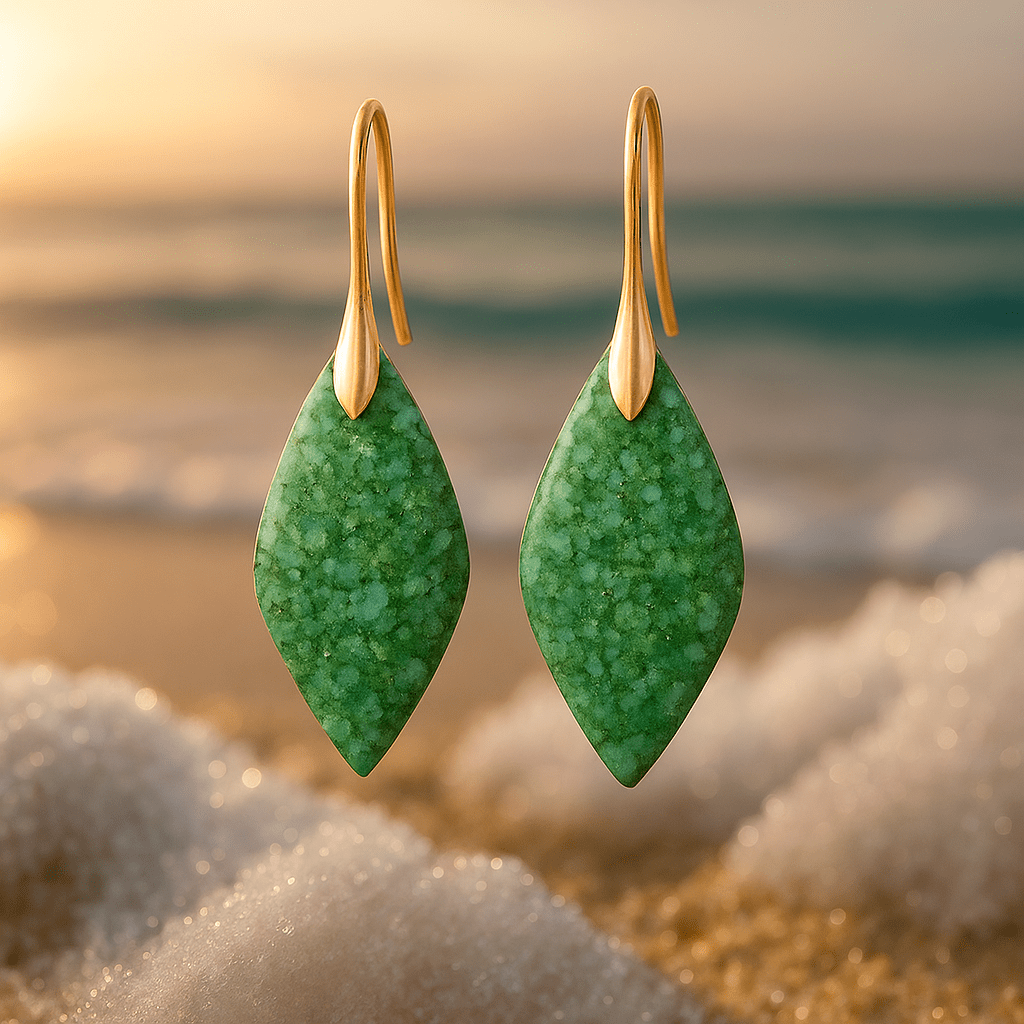 Mille | Boucles d'oreilles lagune verte