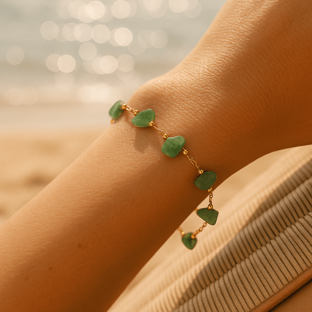 Millea | Bracelet en pierre verte