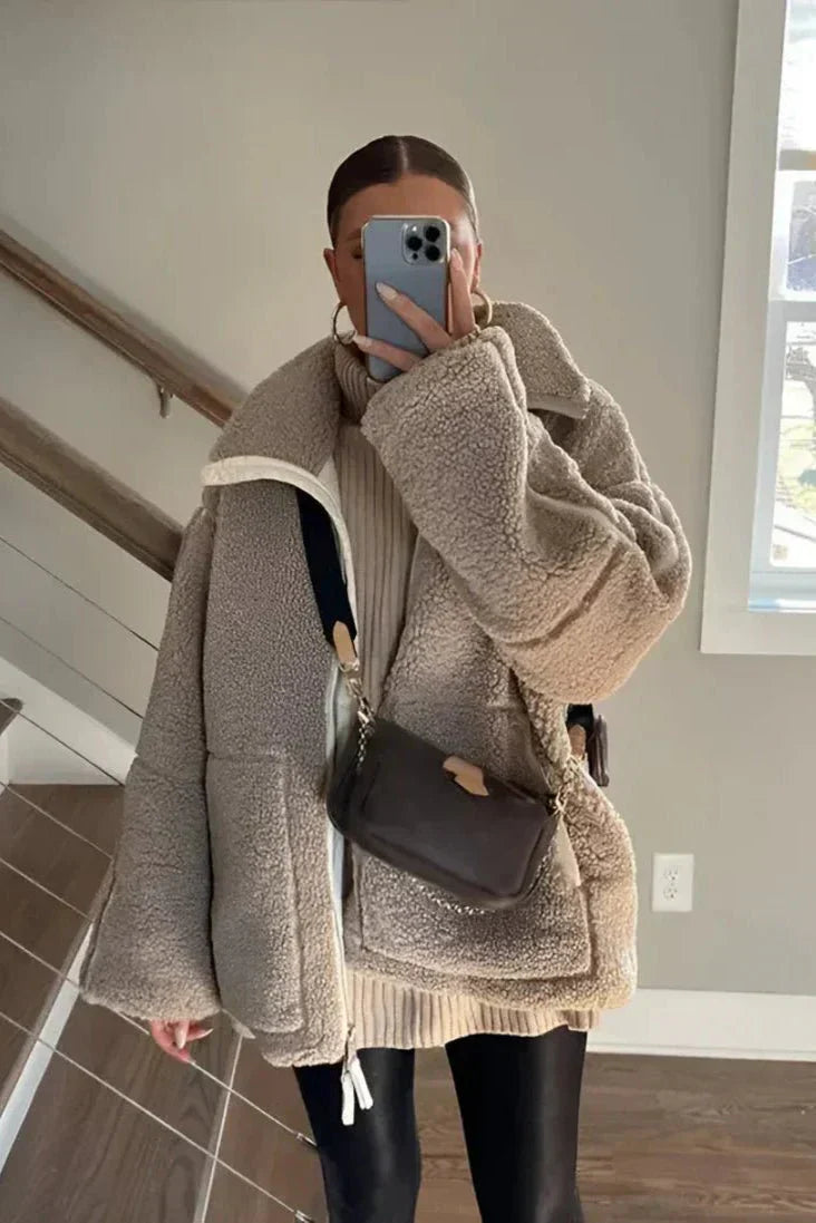 Mille™ | Élégant manteau teddy au design nordique