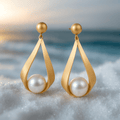 Nanna | Boucles d'oreilles en perles dorées
