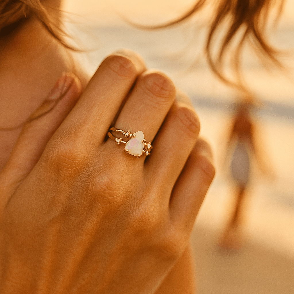 Nora | Bague en argent avec pierre de lune