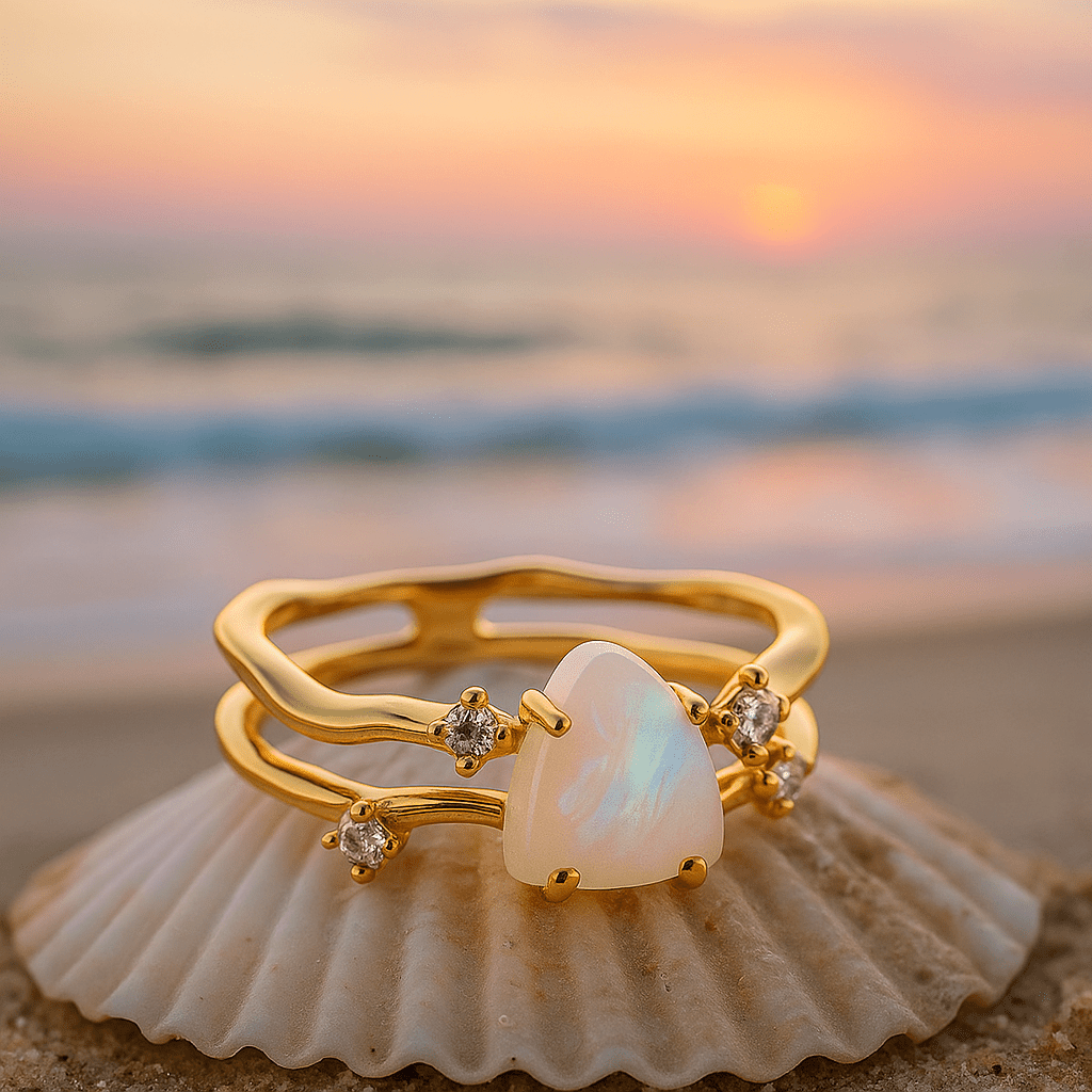 Nora | Bague en argent avec pierre de lune