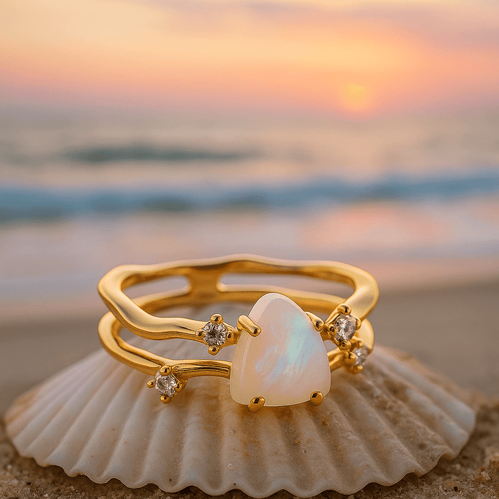 Nora | Bague en argent avec pierre de lune