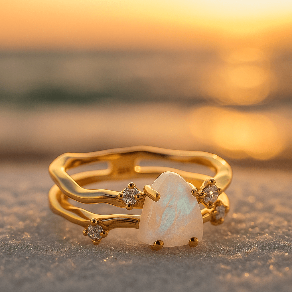 Nora | Bague en argent avec pierre de lune