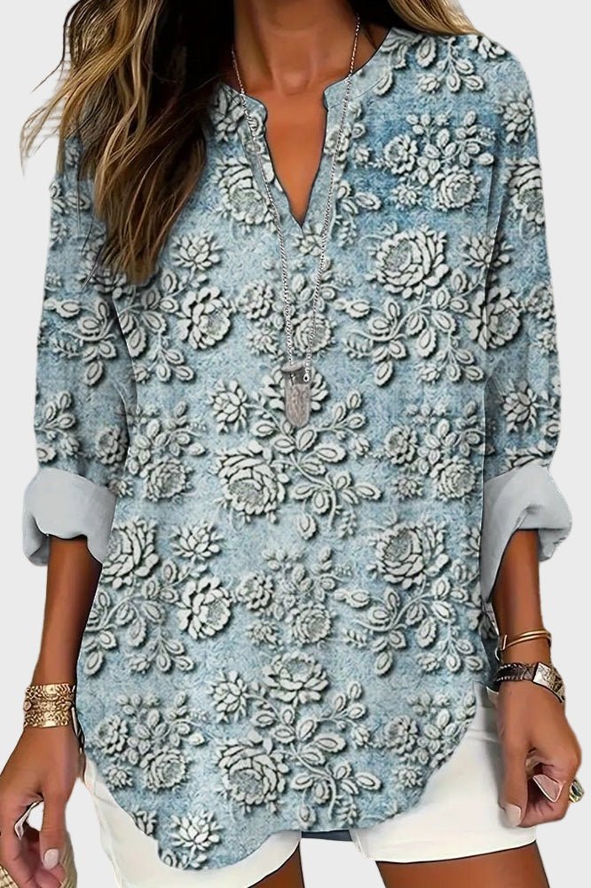 Olivia | Chemise Bleu Crépusculaire