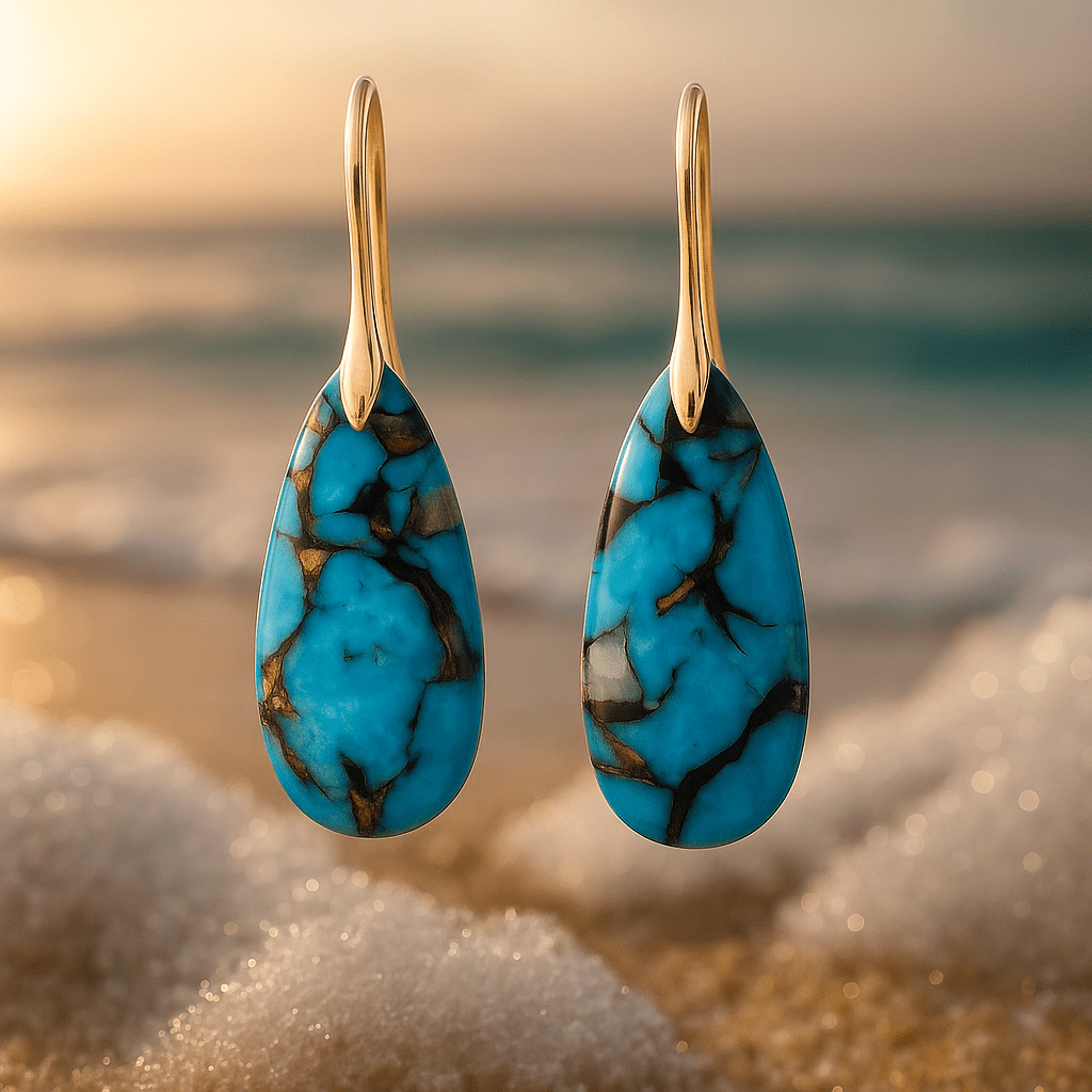 Pernille | Boucles d'oreilles turquoise