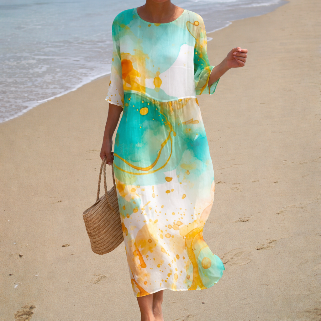 Mireille - Robe longue fluide chic et confortable