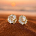 Rosa | Boucles d'oreilles avec perles d'or