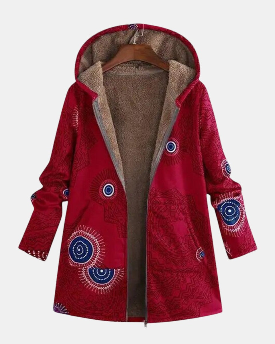 Sage | Veste Sherpa avec Motif Tribal