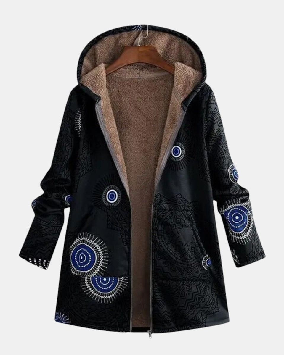 Sage | Veste Sherpa avec Motif Tribal