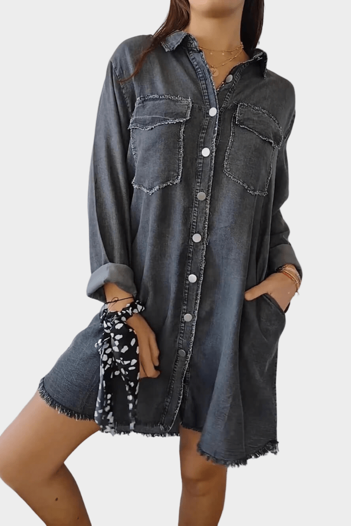 Sidsel | Robe chemise en denim