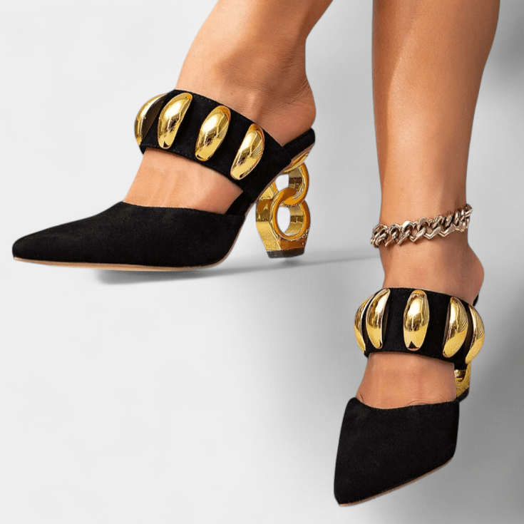 Signe | Sandales avec Décorations en Métal