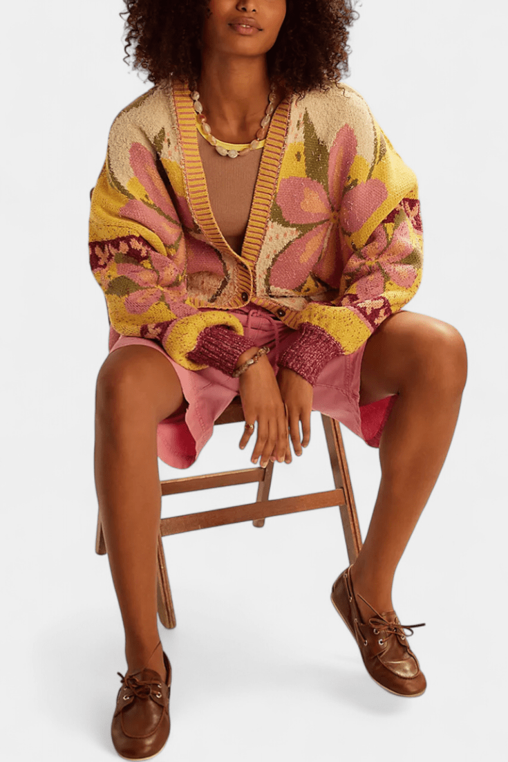 Stine | Cardigan fleuri