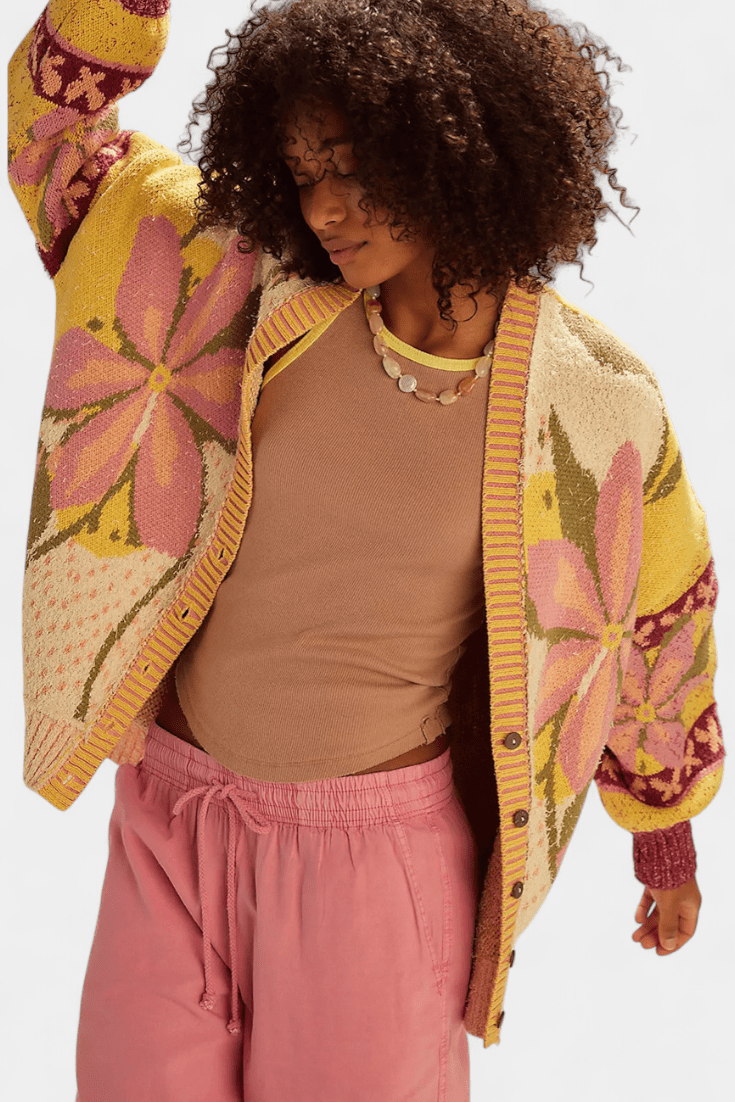 Stine | Cardigan fleuri