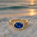 Tanja | Bague en argent avec cristal bleu