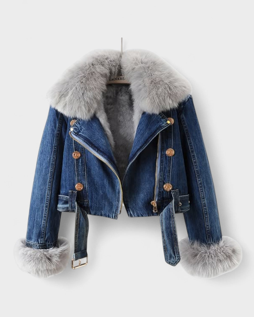 Thyra™ | Veste en Denim avec Doublure en Fourrure Synthétique