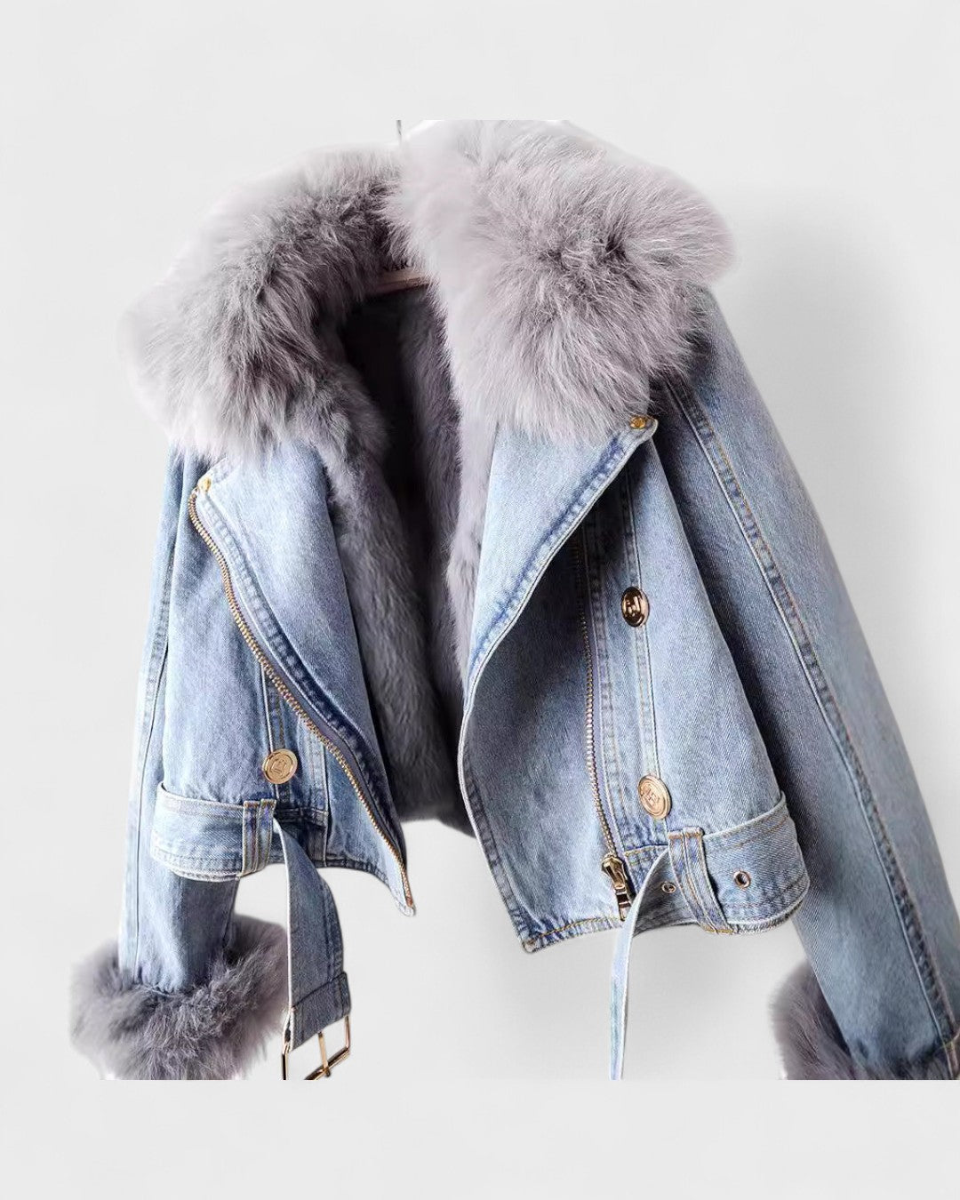 Thyra™ | Veste en Denim avec Doublure en Fourrure Synthétique