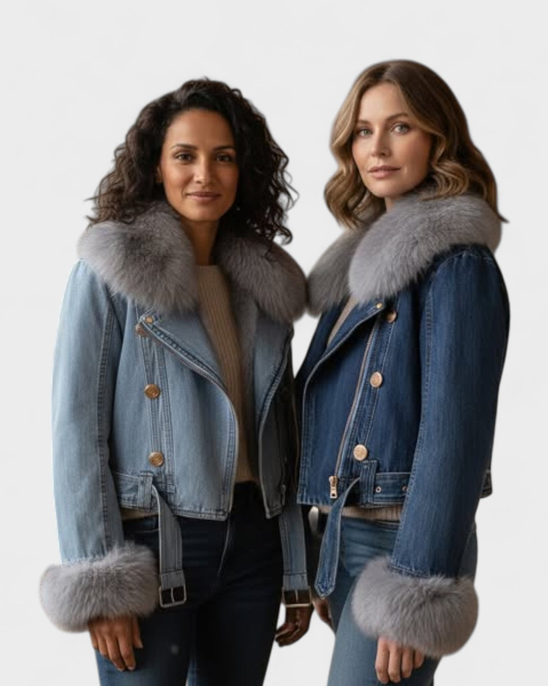 Thyra™ | Veste en Denim avec Doublure en Fourrure Synthétique