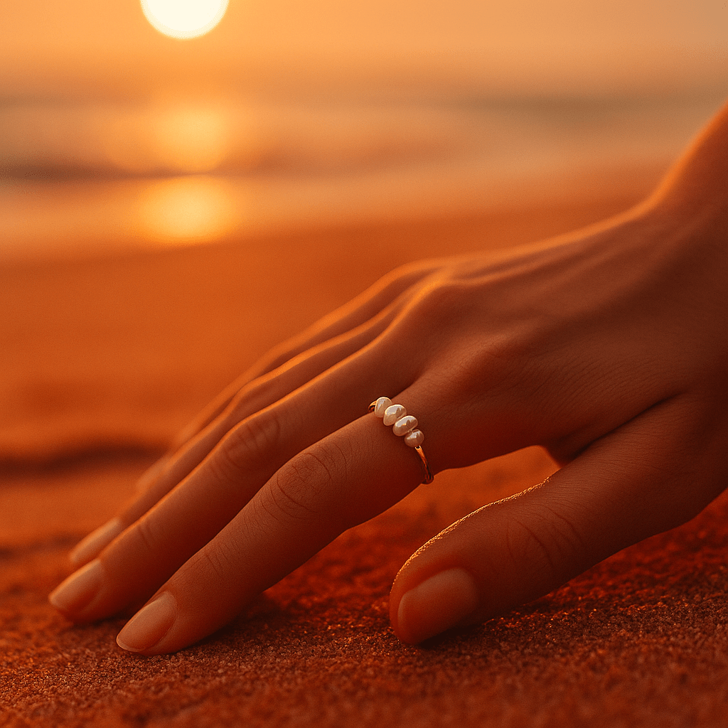 Tilde | Bague Perles