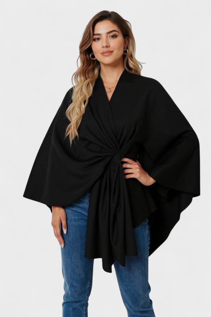 Yvette | Poncho Drapé Élégant