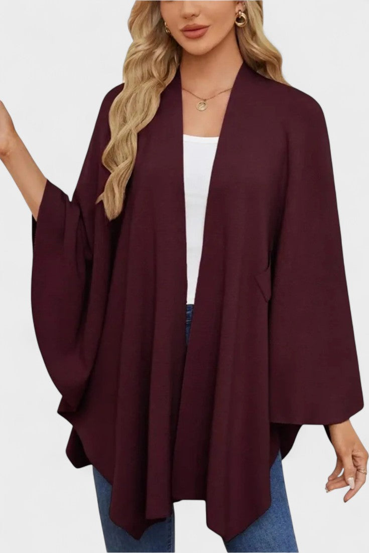 Yvette | Poncho Drapé Élégant
