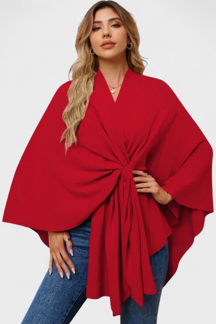 Yvette | Poncho Drapé Élégant