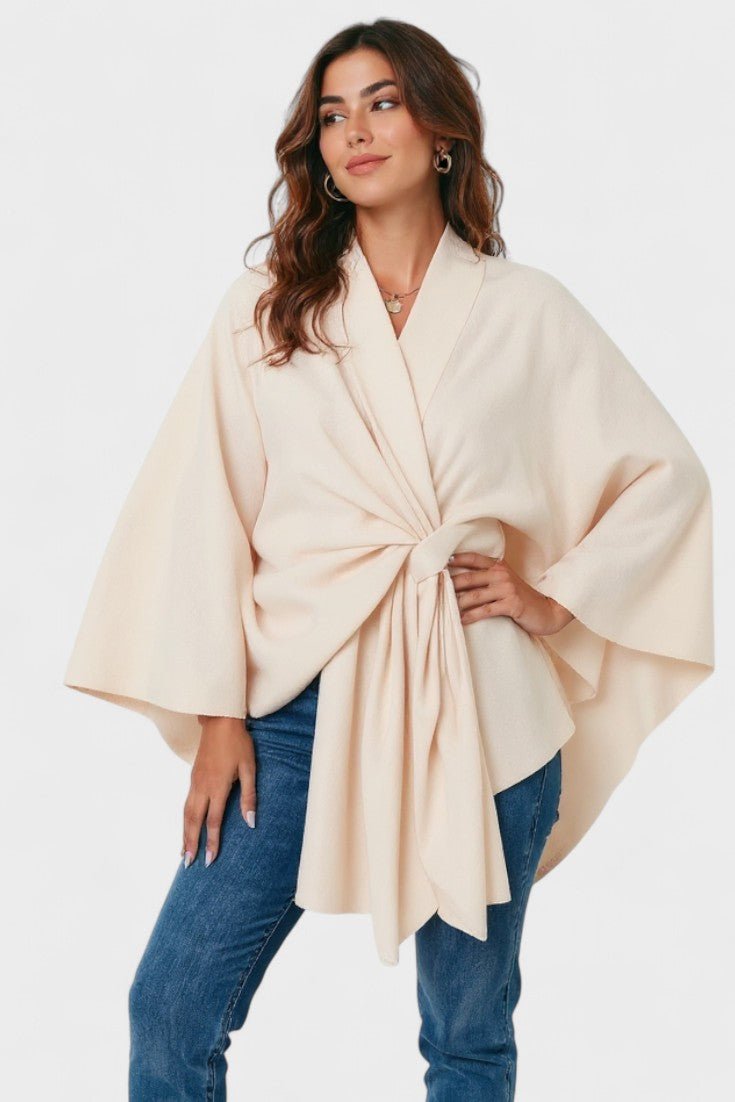 Yvette | Poncho Drapé Élégant