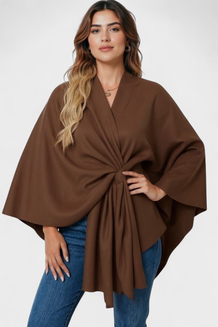 Yvette | Poncho Drapé Élégant