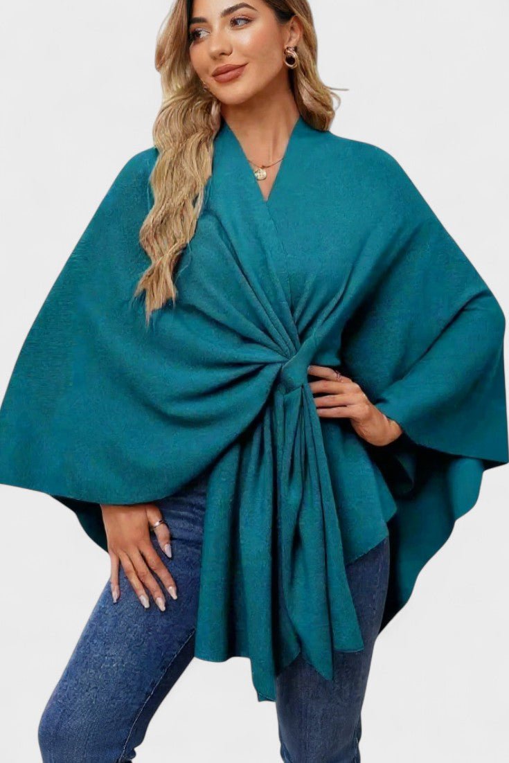 Yvette | Poncho Drapé Élégant