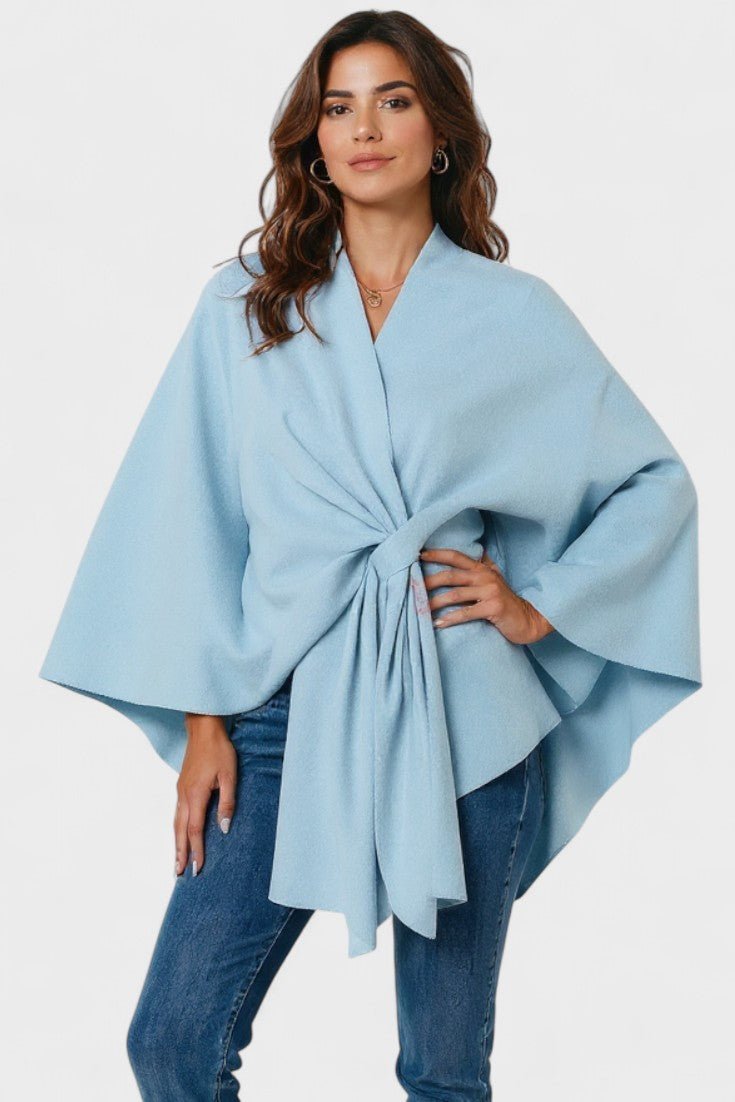 Yvette | Poncho Drapé Élégant