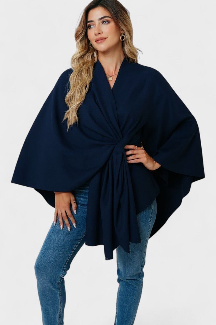 Yvette | Poncho Drapé Élégant
